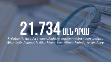 Հունվարին ապրանքների բացթողումից հետո պակաս վճարված մաքսային վճարների ու տույժերի գումարը կազմել է 21.734 մլն դրամ