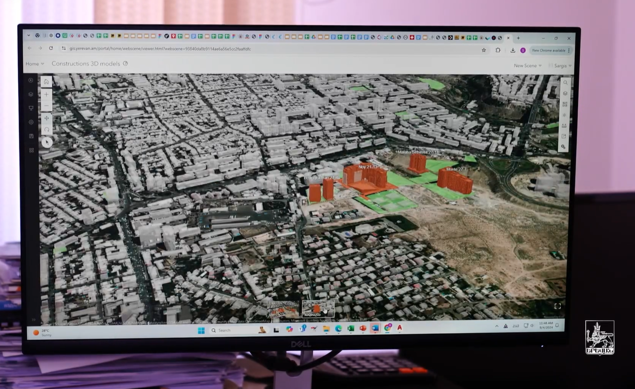 GIS համակարգի միջոցով հնարավորություն կա տեսնելու ցանկացած շենքի կամ տարածքի 3D մոդելը